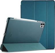 📱 procase ipad pro 12.9 case 4th gen 2020 2018, [apple pencil 2 charging support] slim stand hard back shell smart cover for ipad pro 12.9" 4th gen 2020 / ipad pro 12.9" 3rd gen 2018 - teal logo