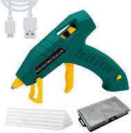 🔌 crulo hot melt glue gun kit - usb rechargeable, 6w-15w power, 2200mah battery, 20pcs glue sticks - ideal for diy arts, crafts, repairs logo