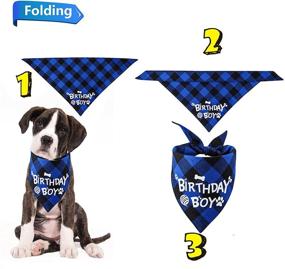 img 1 attached to 🐾 TCBOYING Dog Birthday Bandana - Party Supplies, Triangle Scarf for Dog Puppy Birthday Decoration