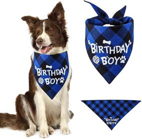 img 4 attached to 🐾 TCBOYING Dog Birthday Bandana - Party Supplies, Triangle Scarf for Dog Puppy Birthday Decoration