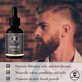 img 3 attached to Striking Viking Vanilla Beard Oil (Large 2 oz.) - 100% Natural Beard Conditioner with Organic Tea Tree, Argan, and Jojoba Oil - Softens, Smooths, and Strengthens Beard Growth with Pleasant Vanilla Scent