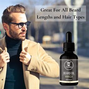 img 1 attached to Striking Viking Vanilla Beard Oil (Large 2 oz.) - 100% Natural Beard Conditioner with Organic Tea Tree, Argan, and Jojoba Oil - Softens, Smooths, and Strengthens Beard Growth with Pleasant Vanilla Scent