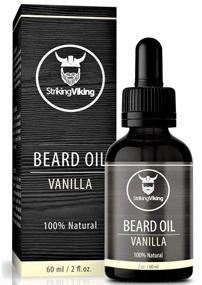 img 4 attached to Striking Viking Vanilla Beard Oil (Large 2 oz.) - 100% Natural Beard Conditioner with Organic Tea Tree, Argan, and Jojoba Oil - Softens, Smooths, and Strengthens Beard Growth with Pleasant Vanilla Scent