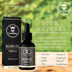 img 2 attached to Striking Viking Vanilla Beard Oil (Large 2 oz.) - 100% Natural Beard Conditioner with Organic Tea Tree, Argan, and Jojoba Oil - Softens, Smooths, and Strengthens Beard Growth with Pleasant Vanilla Scent