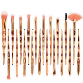 img 1 attached to 🦄 10Mon 20-Piece Rose Gold Unicorn Makeup Brush Set – Professional Brushes for Face, Eye Shadow, Eyeliner, Foundation, Blush, Lip, Powder, Liquid, Cream – Cosmetic Brushes in Rose Gold (20-Piece Set)