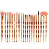 🦄 10mon 20-piece rose gold unicorn makeup brush set – professional brushes for face, eye shadow, eyeliner, foundation, blush, lip, powder, liquid, cream – cosmetic brushes in rose gold (20-piece set) logo