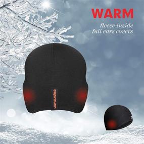 img 1 attached to 🧢 EMPIRELION Kids Thermal Helmet Liner: Lightweight Teens Thin Skull caps with Ears Cover - Beanie Child Running Hats for Boys & Girls