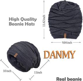 img 2 attached to 🧣 DANMY Winter Hats for Women: Chunky Cable Knit Beanie Hats, Warm & Soft Women's Beanies for Winter