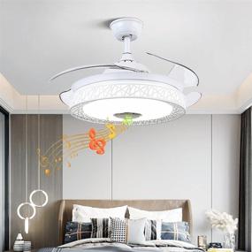 img 1 attached to 🎵 Enhance Your Living Space with MoreChange 42” Smart Bluetooth Ceiling Fan : Lights, Music and Remote Control!