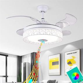 img 4 attached to 🎵 Enhance Your Living Space with MoreChange 42” Smart Bluetooth Ceiling Fan : Lights, Music and Remote Control!