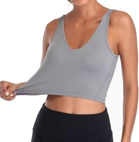 img 1 attached to Longline Camisole Removable Wirefree Fitness