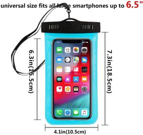 img 3 attached to 📱 Universal Waterproof Phone Pouch - 5 Pack, Large Dry Bag Case for iPhone Pro Xs XR XS 12 11 10 9 8 7 6 Plus, SE, Samsung Galaxy S10 S10+ S9+ S9 S8+, Note - Up to 6.5 Inches