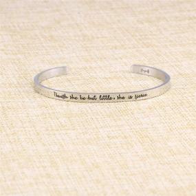 img 3 attached to 🎁 JoycuFF Inspirational Cuff Bangle Bracelets: Perfect Birthday, Christmas, and Graduation Gifts for Women and Teen Girls