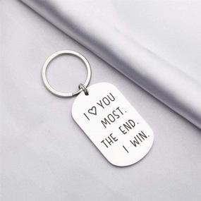 img 2 attached to Personalized Couples Keychains: Perfect for Girlfriend Boyfriend