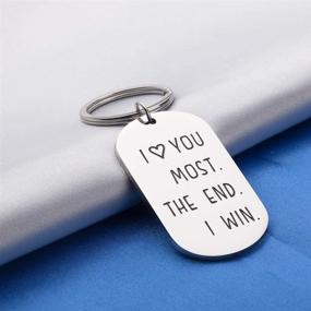 img 3 attached to Personalized Couples Keychains: Perfect for Girlfriend Boyfriend