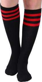 img 2 attached to Stylish and Comfortable: Joulli Women's Knee 🧦 High Casual Tube Socks - Set of 3 Pairs