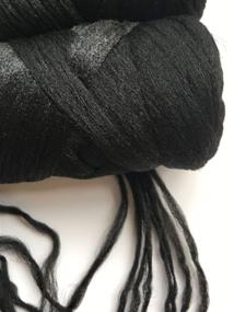img 2 attached to 🧶 Brazilian Wool Acrylic Hair Yarn for Jumbo Braid /Senegalese Twist /Wraps - Natural Black