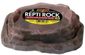 img 1 attached to 🦎 Zoo Med Repti Rock Reptile Food Water Dishes (Medium): Premium Quality Feeding and Hydration Solutions for Your Reptilian Friends