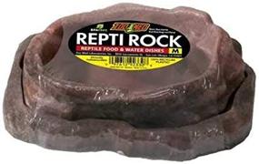 img 2 attached to 🦎 Zoo Med Repti Rock Reptile Food Water Dishes (Medium): Premium Quality Feeding and Hydration Solutions for Your Reptilian Friends