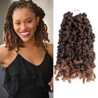 🔥 10 inch pre-twisted spring twist hair 4 packs | passion twist crochet hair for black women | short curly spring twist braiding hair | 1b/27 color logo