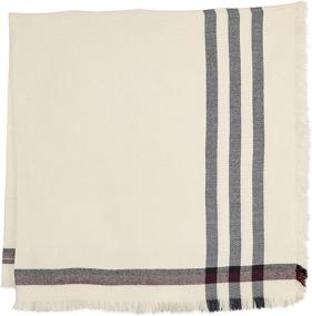 img 2 attached to 🧣 Stay Chic and Cozy with UNDER ZERO UO Women's Plaid Beige Large Blanket Scarf Wrap