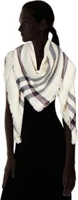 img 1 attached to 🧣 Stay Chic and Cozy with UNDER ZERO UO Women's Plaid Beige Large Blanket Scarf Wrap