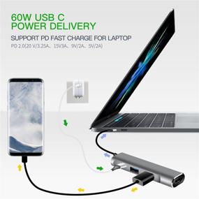 img 1 attached to 🔌 Cozysmart USB C Hub: 4K HDMI Adapter, Multiport Dock with USB 3.0/2.0 Ports & 80W USB C PD Port for MacBook, Dell XPS, HP Spectre, Lenovo, Chromebook, Galaxy S8/S9