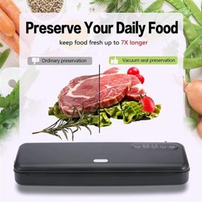 img 3 attached to ✨ Advanced Automatic Food Vacuum Sealer Machine with Touch Screen | Built-In Air Sealing System | Dry & Moist Food Modes | LED Indicator Lights | Black