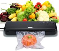 ✨ advanced automatic food vacuum sealer machine with touch screen | built-in air sealing system | dry & moist food modes | led indicator lights | black логотип