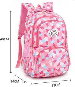 img 3 attached to 🎒 Trendy Geometric Backpacks: The Ultimate School Bookbag Daypack