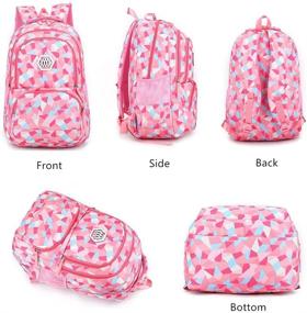 img 2 attached to 🎒 Trendy Geometric Backpacks: The Ultimate School Bookbag Daypack