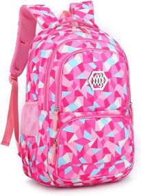 img 4 attached to 🎒 Trendy Geometric Backpacks: The Ultimate School Bookbag Daypack