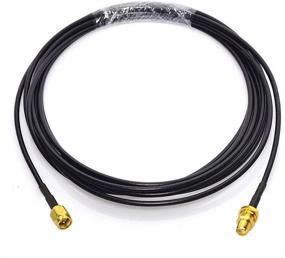 img 3 attached to 📶 Bingfu SMA Male to SMA Female Bulkhead Mount RG174 Antenna Extension Cable 3m 10 feet (2-Pack): Ideal for 4G LTE Router Gateway Modem Mobile Cellular Receiver