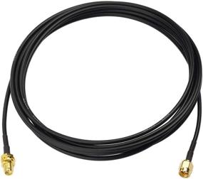 img 2 attached to 📶 Bingfu SMA Male to SMA Female Bulkhead Mount RG174 Antenna Extension Cable 3m 10 feet (2-Pack): Ideal for 4G LTE Router Gateway Modem Mobile Cellular Receiver