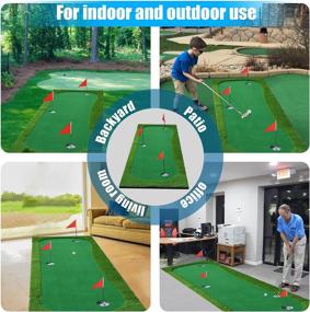 img 1 attached to 🏌️ BOBURN Golf Putting Green/Mat - Professional Green Long Challenging Putter for Indoor/Outdoor - Enhance Your Golf Skills with this Premium Golf Training Mat