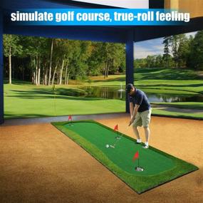img 2 attached to 🏌️ BOBURN Golf Putting Green/Mat - Professional Green Long Challenging Putter for Indoor/Outdoor - Enhance Your Golf Skills with this Premium Golf Training Mat