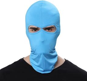 img 4 attached to Ultimate Protection: GANWAY Wind Cap Motorcycle Ski Masks Balaclavas - Lightweight and Stylish (Light Blue)