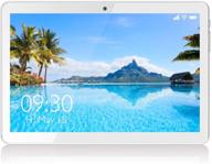 📱 10-inch android tablet, 1.5ghz quad-core processor, android 9.0, gms certified, 2gb ram, 32gb storage, ips hd display, wi-fi, bluetooth, gps (silver) logo