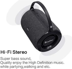 img 1 attached to 🔊 Portable Bluetooth Speaker with High-Definition Stereo Sound and Deep Bass, TF Card Compatibility, Built-in Mic for Travel, Camping, Hiking, Bedroom