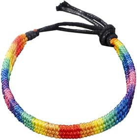img 2 attached to Nanafast Rainbow Handmade Bracelet: Show LGBTQ Pride with Adjustable Size Friendship Wristband for Gay & Lesbian