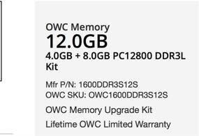 img 3 attached to OWC 12ГБ (8ГБ+4ГБ) Память DDR3L 1600МГц PC3-12800 SO-DIMM 204 Pin CL11 Комплект для повышения производительности, совместимый с iMac