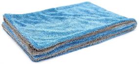 img 2 attached to 🚗 Dreadnought: High Absorbency Microfiber Car-Drying Towel for Quick & Easy Vehicle Drying - 1-Pack, Blue/Gray (20"x30")