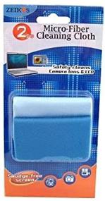 img 1 attached to Improved Zeikos ZE-FC2 2-Piece Microfiber Cloth Set (Blue)