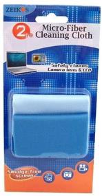 img 2 attached to Improved Zeikos ZE-FC2 2-Piece Microfiber Cloth Set (Blue)