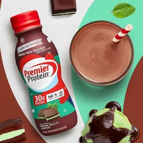 img 2 attached to 🌬️ Premier Protein Shake, Winter Mint Chocolate - Immune Boosting with 30g Protein, 1g Sugar, 24 Vitamins & Minerals - 12 Pack, 11.5 Fl Oz