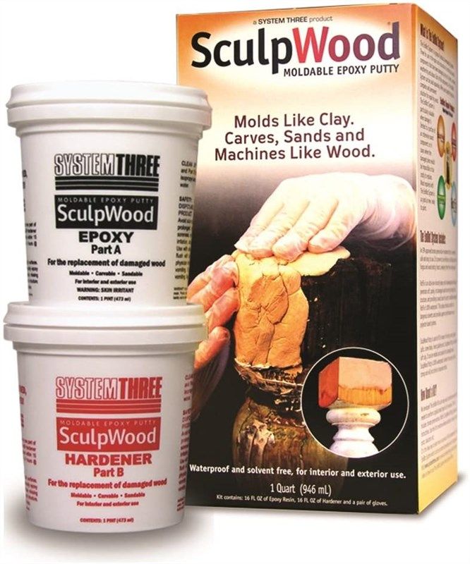 system three 1 quart sculpwood moldable 로고