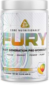 img 2 attached to 🔥 Fuel Your Workouts with Core Nutritionals Fury Platinum Pre Workout Intensifier: Boost Pump, Power, Focus, and Energy with 375mg Caffeine, 5G Creatine Monohydrate, and 6G L-Citruline, 20 Servings (Tropic Thunder)