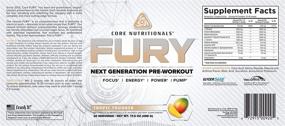 img 1 attached to 🔥 Fuel Your Workouts with Core Nutritionals Fury Platinum Pre Workout Intensifier: Boost Pump, Power, Focus, and Energy with 375mg Caffeine, 5G Creatine Monohydrate, and 6G L-Citruline, 20 Servings (Tropic Thunder)