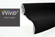 🖤 премиум vvivid черный матовый замшевый виниловый обвес - рулоны 1 фут х 52 дюйма. логотип
