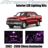 xtremevision интерьерное светодиодное освещение для chevy avalanche 2002-2006 (16 штук) розовый интерьерный набор led с инструментом для установки. логотип